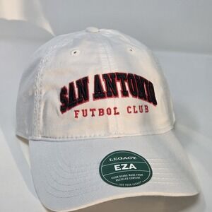 NEW San Antonio Futbol Club Soccer White Cotton Cap Metal Belt Buckle Legacy